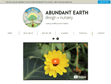 Tablet Screenshot of abundantearthdesigns.com